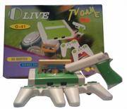 OLive Super 8-BIT TV Game Console, Complete Set With A/V Cables, Includes x2 Controllers, x1 Gun con
