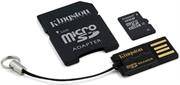 Kingston Multi-Kit / Mobility Kit - Flash memory card ( microSDHC to SD adapter included ) - 16 GB -