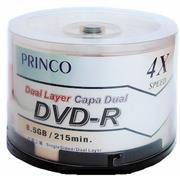 Princo DVD-R 8X 50pk Dual Layer 8.5GB, Retail Box , No Warranty