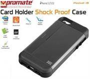 Promate Pocket.i5 iPhone 5 Shock Proof rubberized case with an in built card holder for iPhone 5/5s