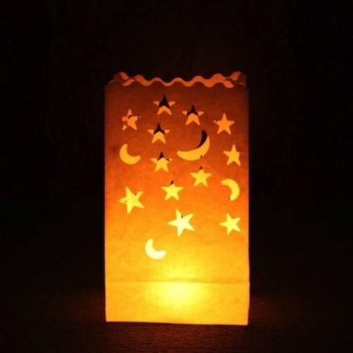 Candle Lantern Bags &#8212; Stars and Moons