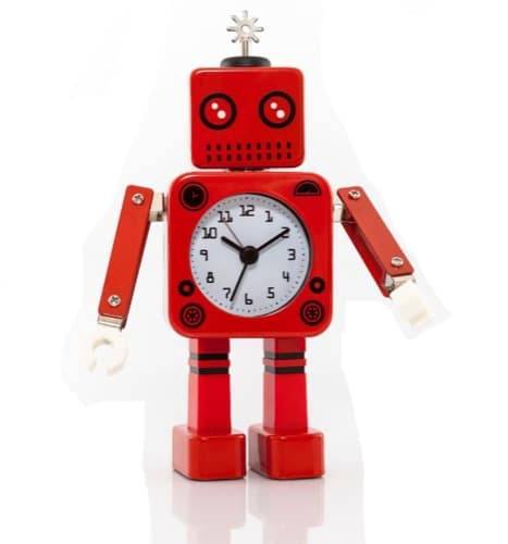 Robot Clock - Red