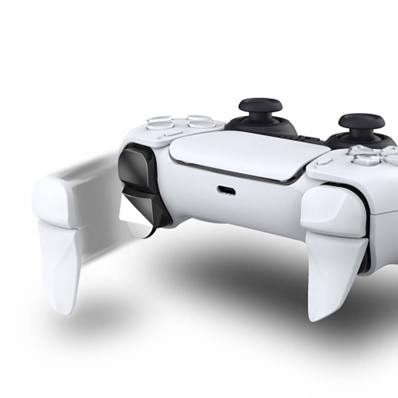 PS5 Dualsense Controller 2 Pairs Shoulder Buttons Extension Triggers Solid White