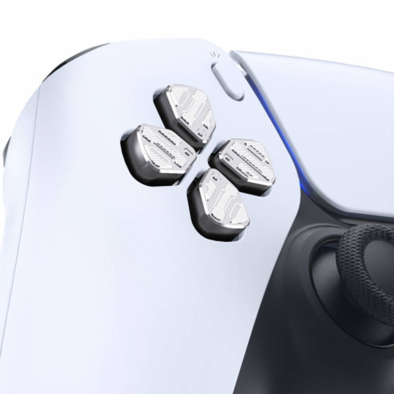 PS5 Dualsense Controller Metal Aluminium Dpad Silver