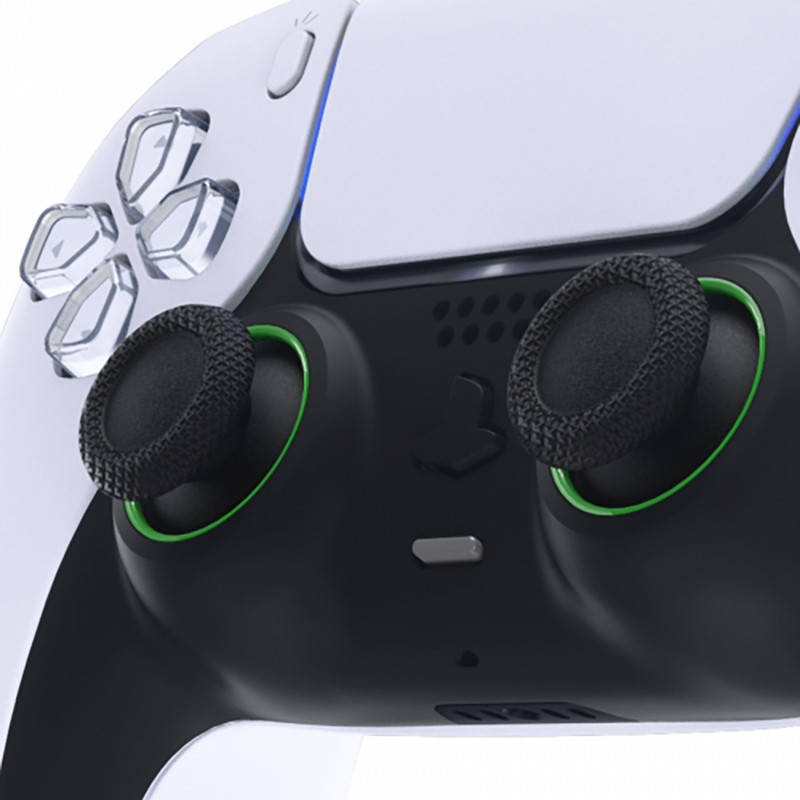 PS5 Dualsense Controller Accent Rings Solid Unpainted Lime Green