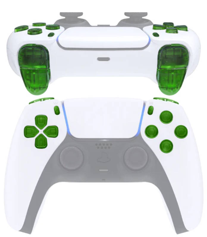 PS5 Dualsense Controller Full Button Set Clear Green BDM-020