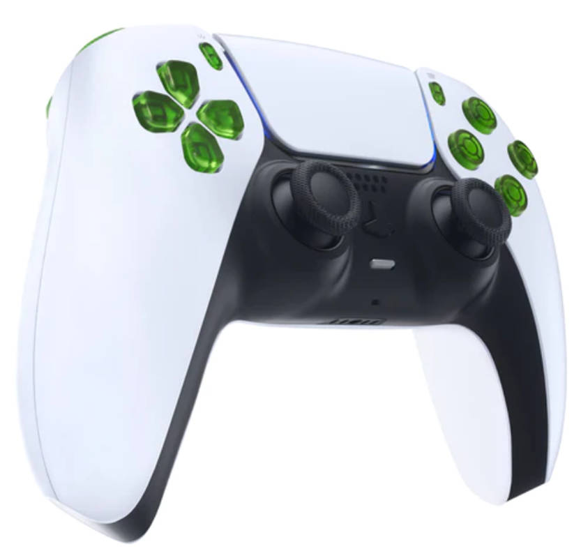 PS5 Dualsense Controller Full Button Set Clear Green BDM-020