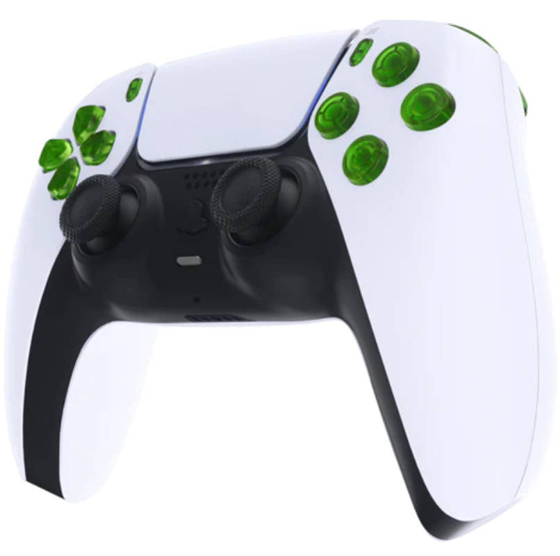 PS5 Dualsense Controller Full Button Set Clear Green BDM-020