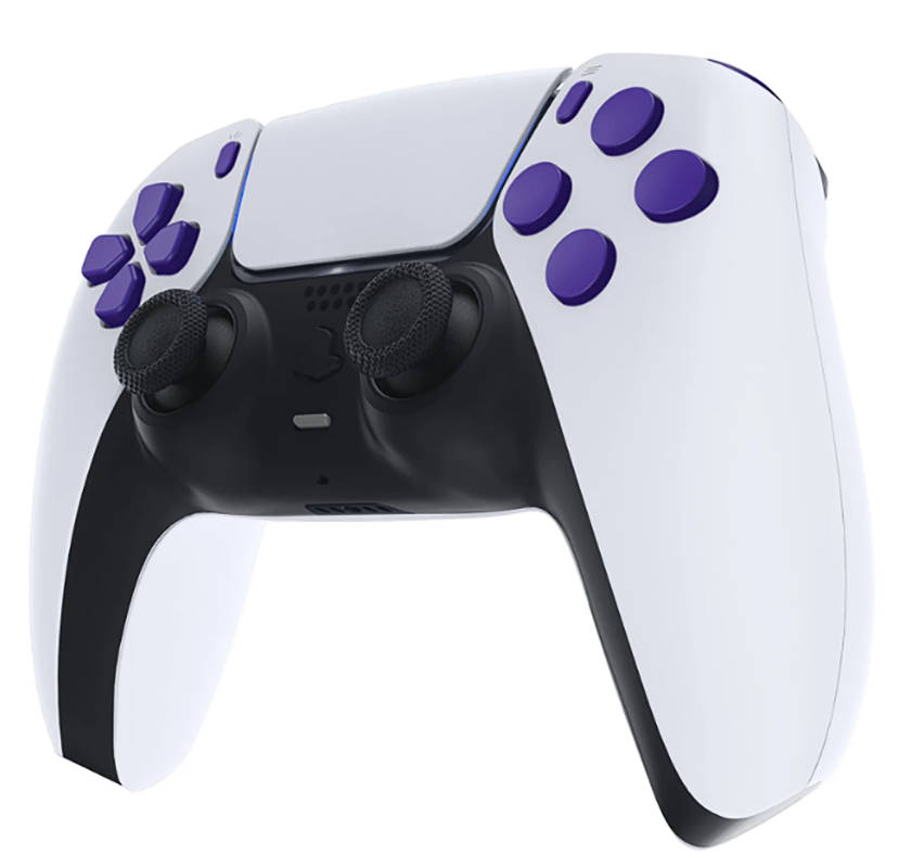 PS5 Dualsense Controller Full Button Set Matte UV Dark Purple for BDM-030