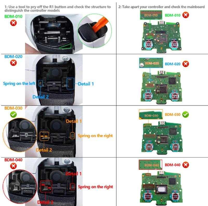 PS5 Dualsense Button Mod Tactile Clicky Strong Click with Conductive film for BDM-030