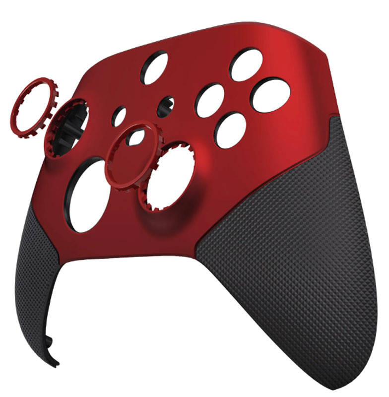 XBOX SERIES S/X Controller Front Faceplate Performance Series Rubber Grip Red