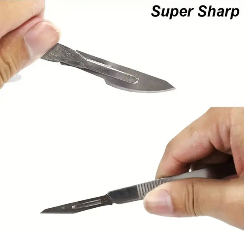 Precision Exacto Knife with 10 Sharp Scalpel Blades