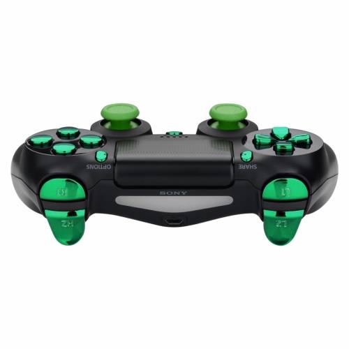 PS4 Controller NEW Version JDM-030 Only Button Set Chrome Green