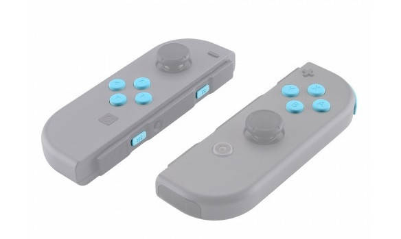 NS JoyCon Soft Touch 16 piece Button Kit Heaven Blue