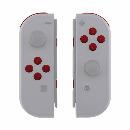 NS JoyCon Soft Touch 16 piece Button Kit Soft Touch Vampire Red