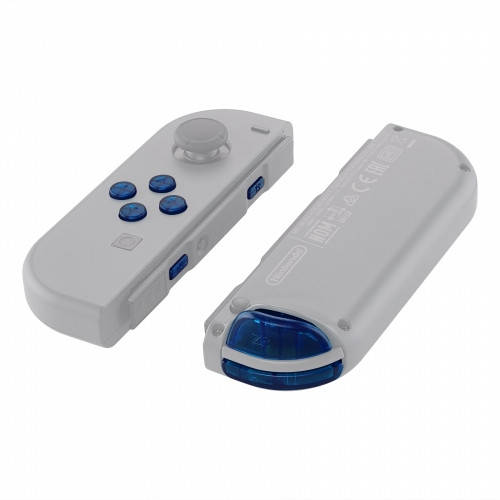 NS JoyCon Soft Touch 16 piece Button Kit Clear Blue