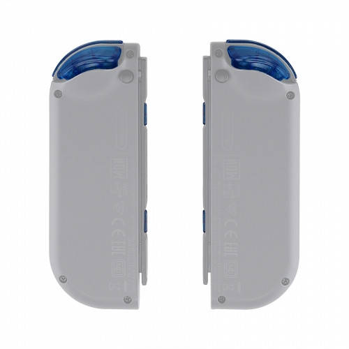NS JoyCon Soft Touch 16 piece Button Kit Clear Blue