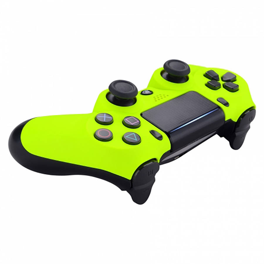PS4 Dualshock 4 V2 Front Faceplate Soft Touch Series NEON GREEN