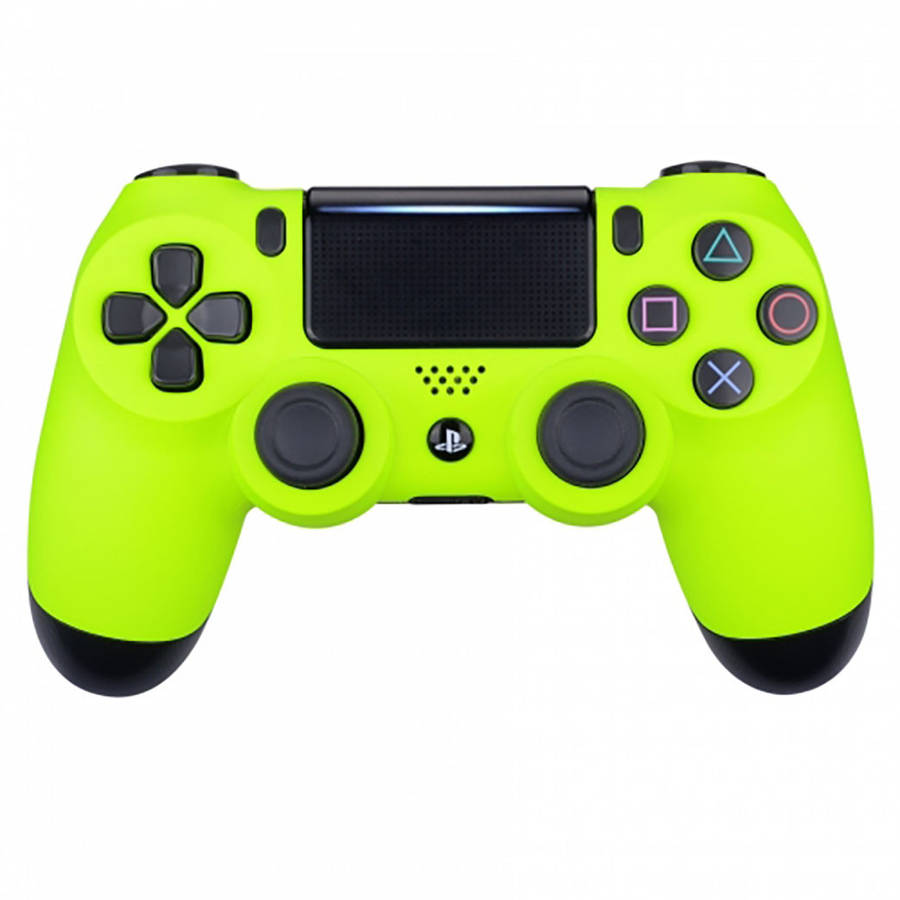 PS4 Dualshock 4 V2 Front Faceplate Soft Touch Series NEON GREEN