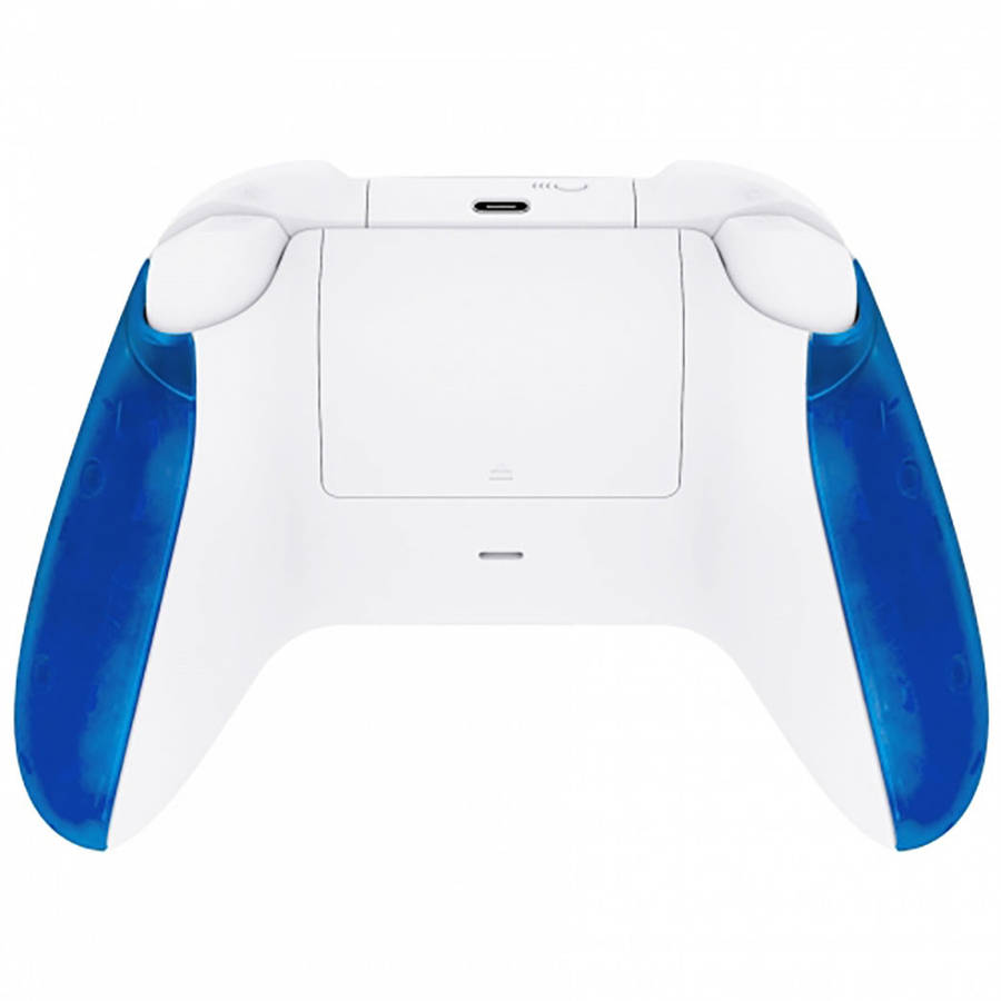 XBOX SERIES S/X Controller Front Faceplate With Side Rails Clear Blue