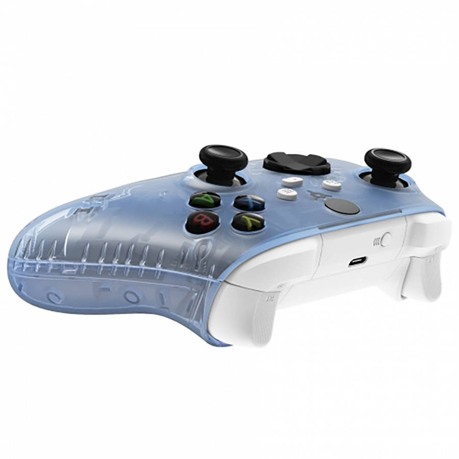 XBOX SERIES S/X Controller Front Faceplate With Side Rails Clear Glacier Blue