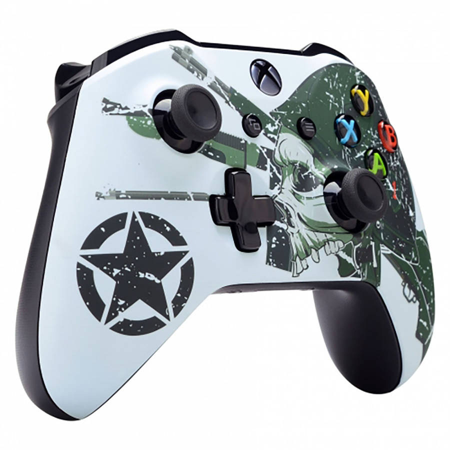 XBOX ONE S Controller Front Faceplate Art Series Soft Touch WWII US Army and Skull