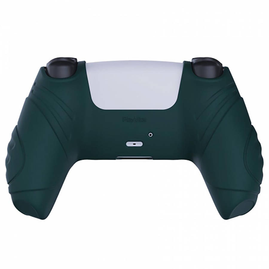 DS5 DUALSENSE CONTROLLER SURE GRIP SILICONE GLOVE With Black Joystick Caps Guardian Edition Racin...