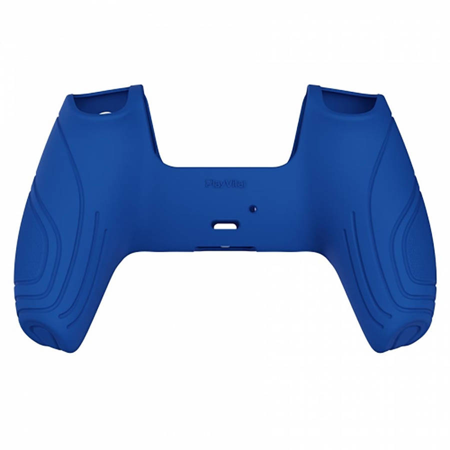 DS5 DUALSENSE CONTROLLER SURE GRIP SILICONE GLOVE With Black Joystick Caps Samurai Edition Deep Blue