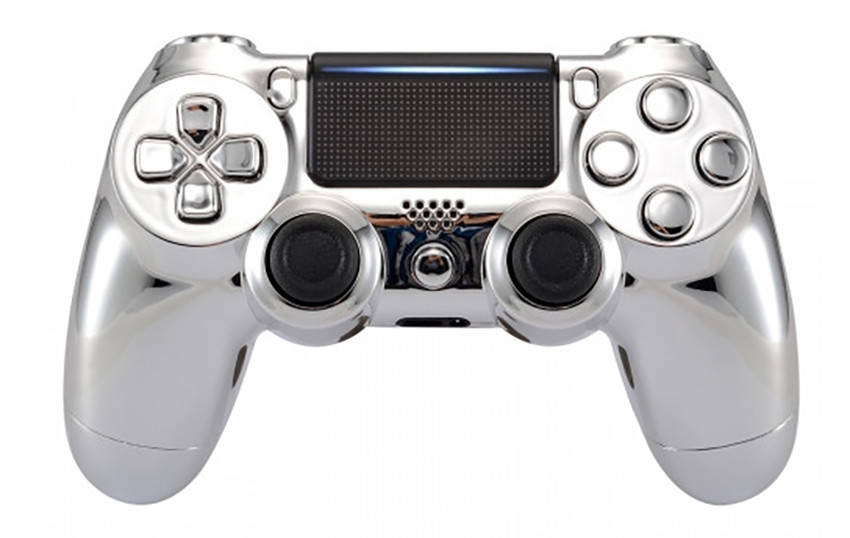 PS4 DUALSHOCK 4 V2 COMPLETE SHELL SERIES MIRROR GLOSS SILVER