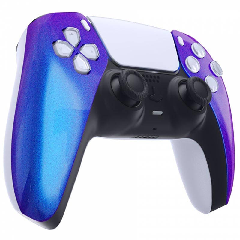 PS5 Dualsense Controller Front Shell With Touchpad Glossy Chameleon Blue Purple