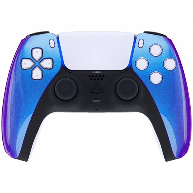PS5 Dualsense Controller Front Shell With Touchpad Glossy Chameleon Blue Purple