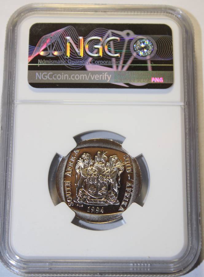 1994  5 RAND PRESIDENTIAL INAUGURATION  NGC GRADED PF69 CAMEO