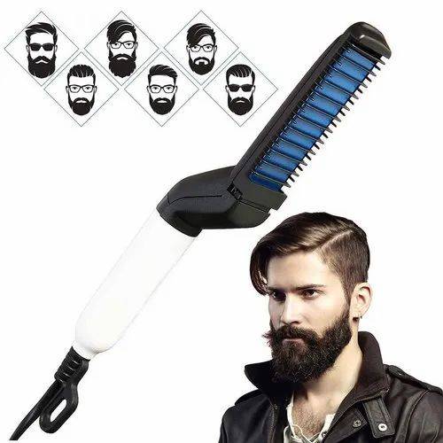 Multicolor Unisex Men' s Beard and Hair Curling Straightener (Modelling Comb)