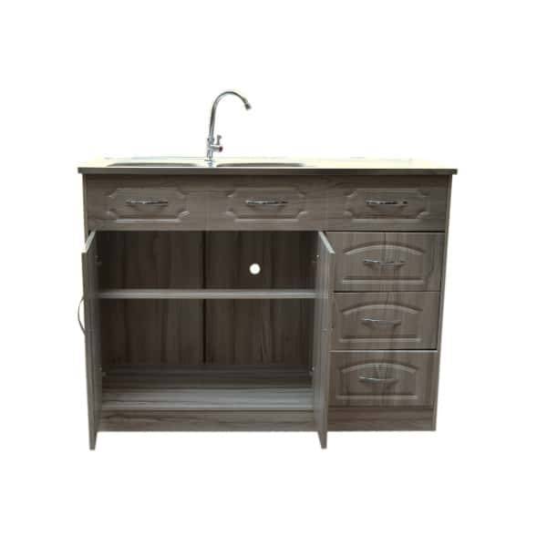 Double Sink On Cupboard - Undercounter - Assembled - Tap incl.