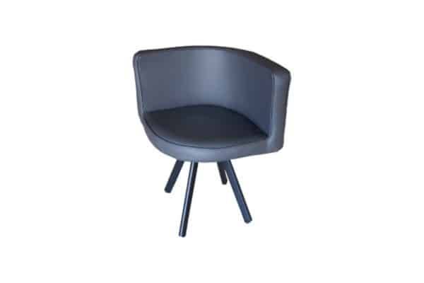 Black Dining Set 5-piece, Wood tabletop - Metal legs - Assembled