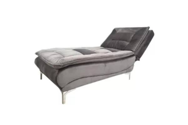 Blue Velvet Sleeper Chair - Recliner - 3 Positions - Steel Legs