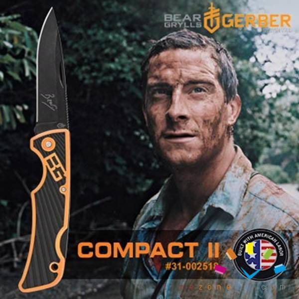 GERBER Bear Grylls Compact II Scout Knife (#31-002518) GERBER Bear Grylls Compact II Scout Knife (#31-002518)