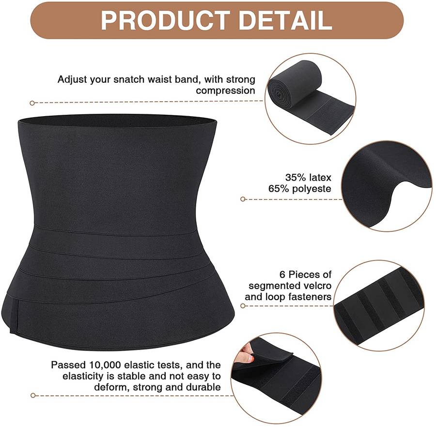 SENZA WAIST TRAINER FOR WOMEN-SNATCH BANDAGE TUMMY SWEAT WRAP