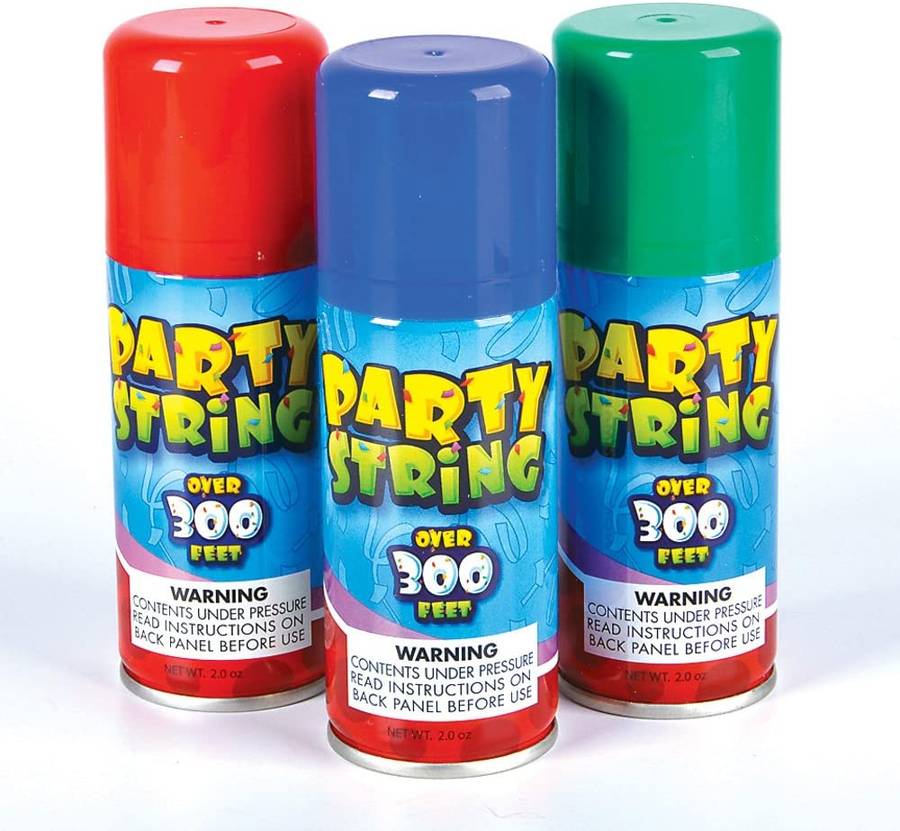 Party Streamer Spray String in a Can - Pack Of 3