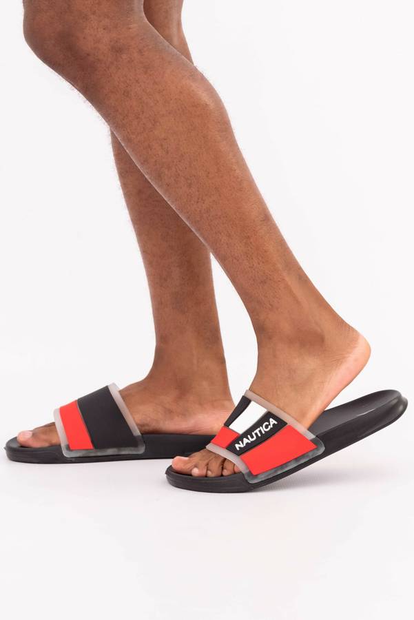 Nautica Men's Sandals Open Toe Soft Slide House Slipper