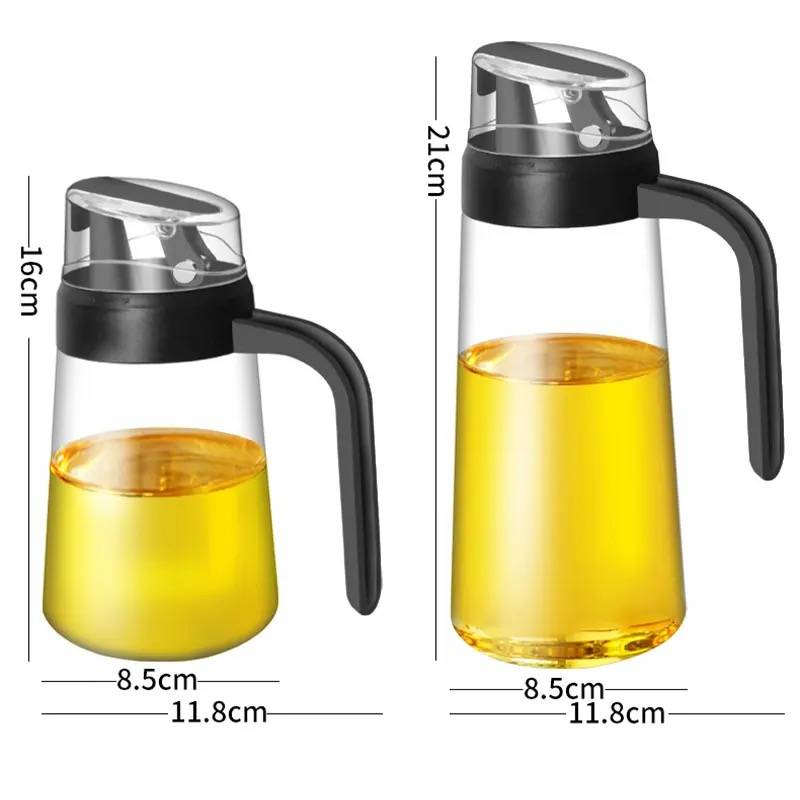Cooking Oil Bottle With Automatic Opening And Closing That Is Leak Proof 630 ml White