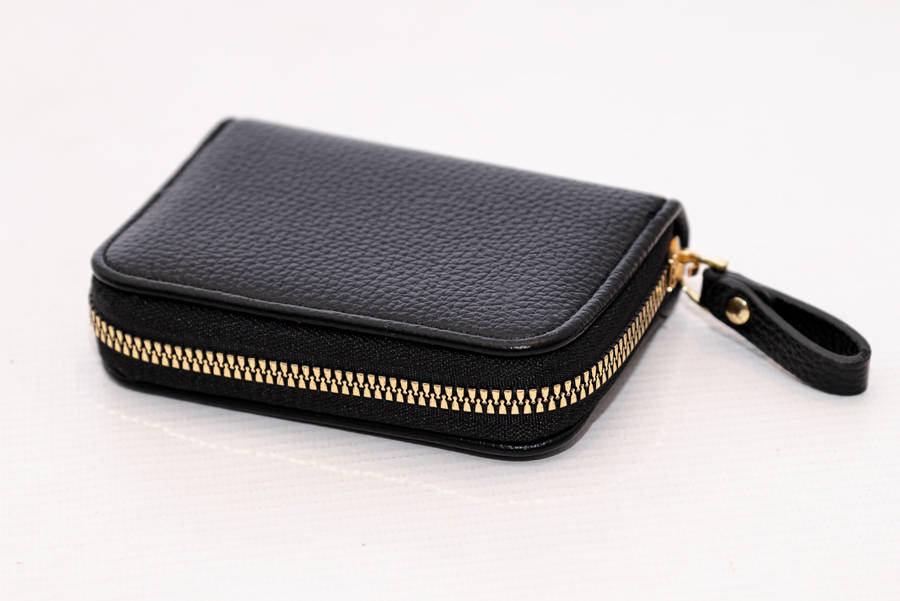 Zipp Around Credit Card Holder Pocket Wallet With RFID Blocking