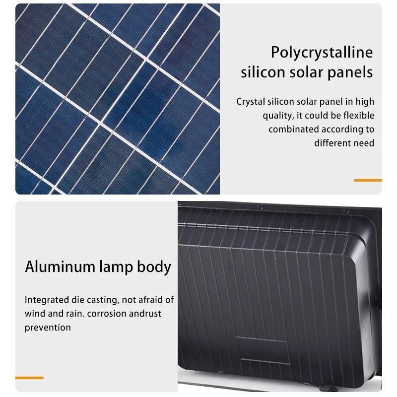30w Led Solar Flood Lamp With Solar Panel & Smart Remote