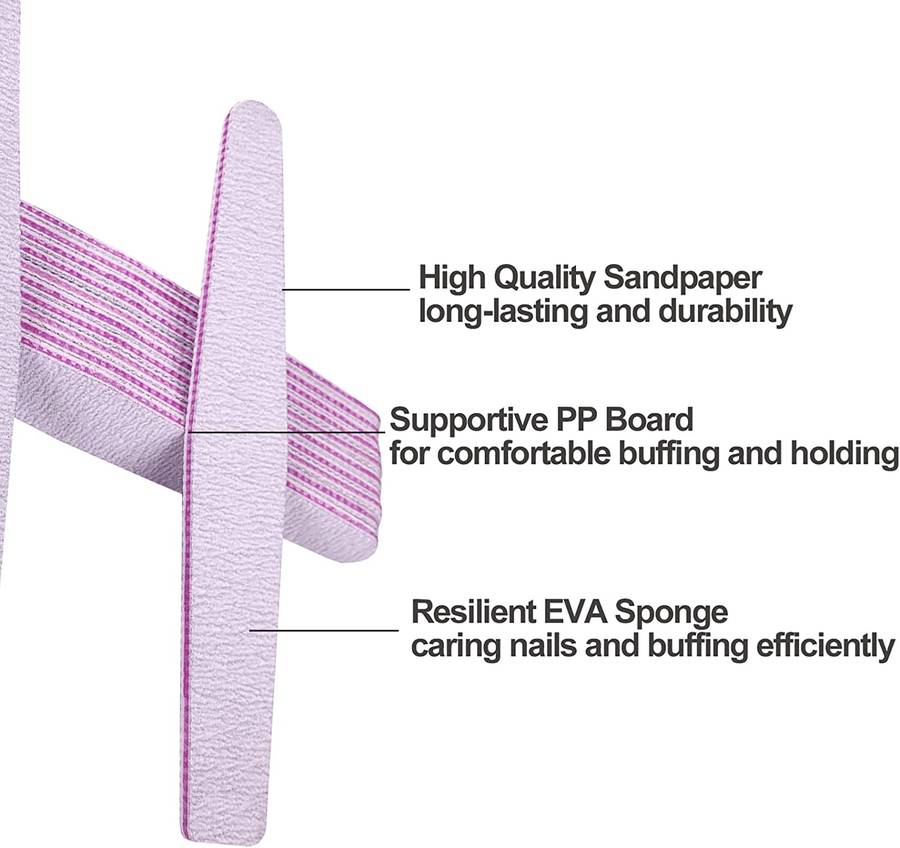 Senza Professional Pedicure Nail Files - Pack Of 2 100/180