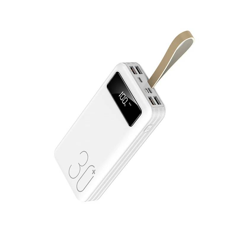 30000 mAh Fast Charge Power Bank With LED Screen LED Light