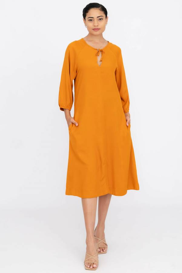 Noa Midaxi Long Sleeve Dress With Pockets
