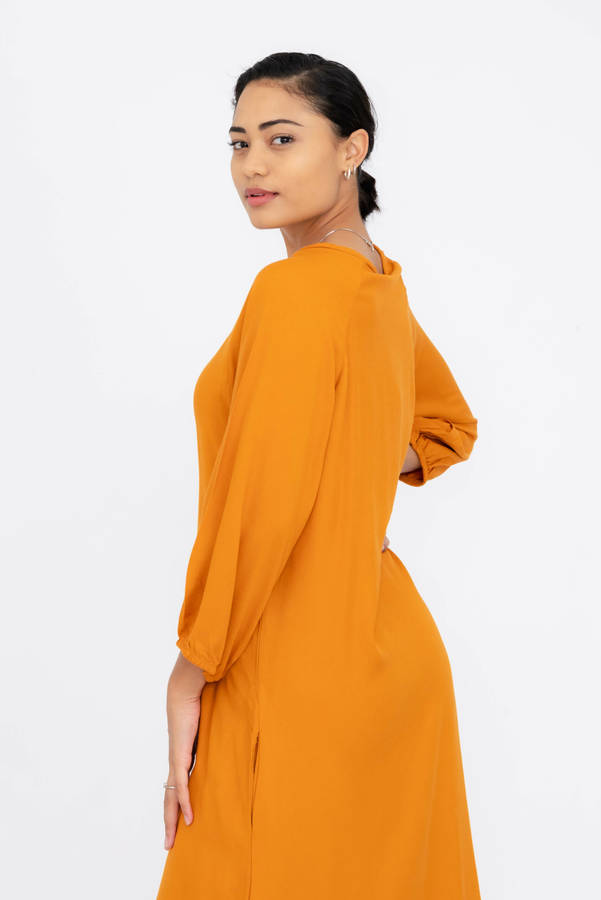Noa Midaxi Long Sleeve Dress With Pockets