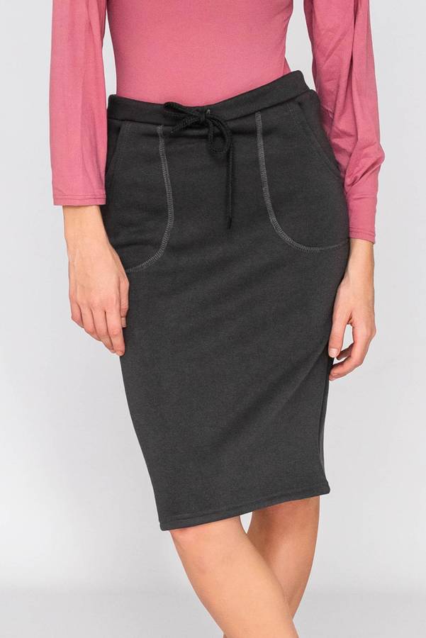 Fiona Bodycon Drawstring Skirt With Pockets