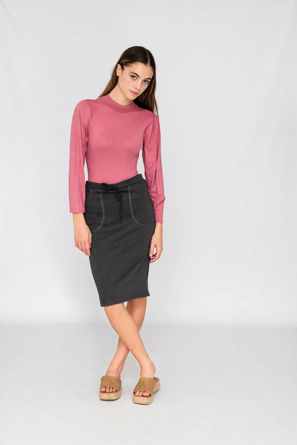 Fiona Bodycon Drawstring Skirt With Pockets