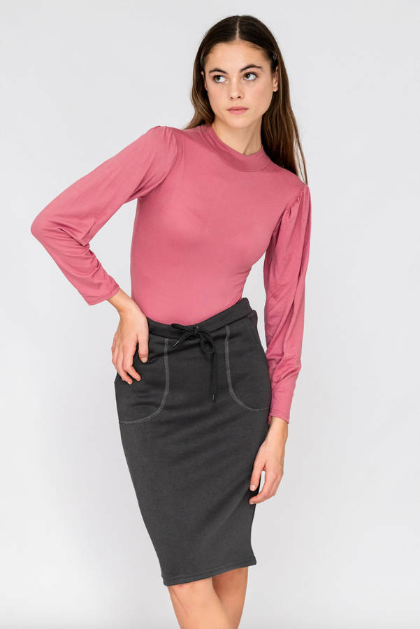 Fiona Bodycon Drawstring Skirt With Pockets